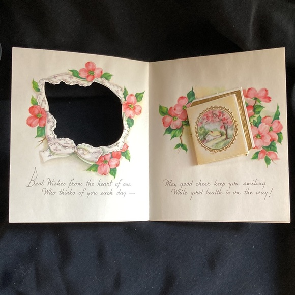 1940’s/50’s beautiful get well card - Picture 2 of 9